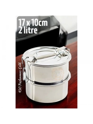 ® Sefer Tası Paslanmaz Çelik Yemek Kabı 17 cm 2 LİTRE