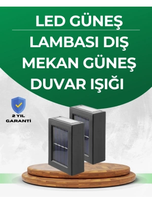 ® Şeffaf Abajurlu Duvar Tipi Solar Işık