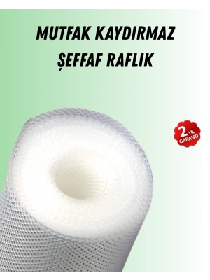 ® Şeffaf mutfak raflığı ve çekmece kaplaması kaydırmaz pvc