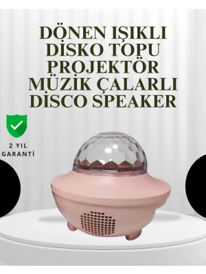 ® Sesle Etkileşimli Yıldız Projektörlü Gece Lambası – Bluetooth Hoparlörlü, USB Girişli, Dönen Okyanus