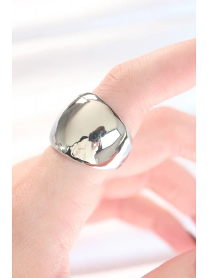 ® Silver Renk Ayarlanabilir Bombeli Ayna Yüzük