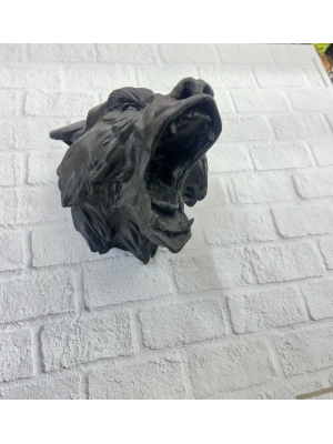 ® Siyah Ayı Duvar Süsü Dekoratif Asılabilir Heykel Ev Ofis Aksesuarı