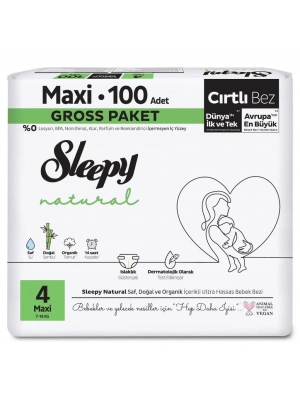®   Natural Bebek Bezi Gross Paket 4 Beden 7-14 Kg 100 Adet
