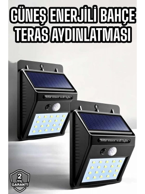 ® Solar Güneş Enerji Panelli Sensörlü Lamba Enerji Tasarruflu