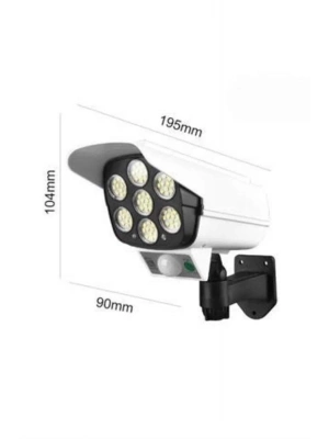 ® Solar Lamba Kamera Görünümlü Duvar Lambası Dönebilen Bahçe Aydınlatması