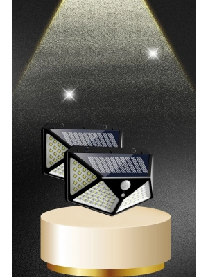 ® Solar Sensörlü Duvar Lambası Bahçe Lambaso Parlak Beyaz Işık Suya Dayanıklı