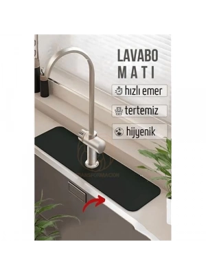 ® Su Emici Lavabo Matı Hızlı Emen Musluk Matı