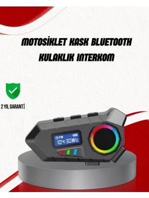 ® Suya Dayanıklı Bluetooth  İnterkom 5.4 Hoparlör 500mAh Batarya ve FM Radyo Özellikli