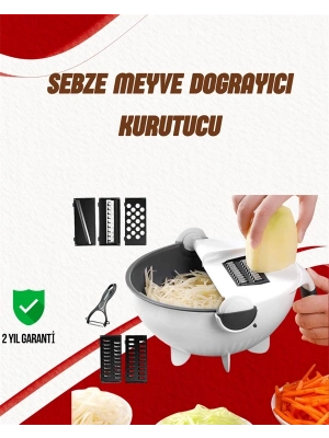 ® Süzgeçli Çok Fonksiyonlu Döner Rende ve Doğrayıcı