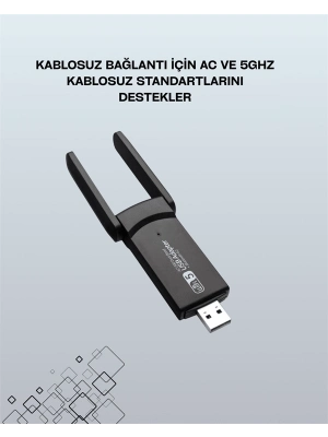 ® Tak-Çalıştır Özellikli Çift Bant WiFi Adaptör – 1200 Mbps