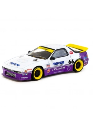 ®  Tarmac Works 1/64 Pandem Mazda RX-7 FC3S White / purple - HOBBY64