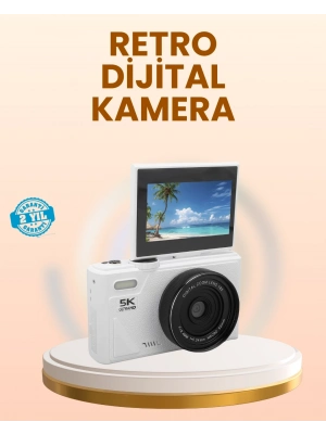 ® Taşınabilir 5K UHD Fotoğraf ve Video Kamera Otofokus WiFi