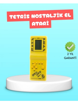 ® Taşınabilir El Aterisi Gameboy – Klasik Tetris Oyunu, Pil ile Çalışan Mini El Konsolu