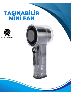 ® Taşınabilir El Fanı  100 Seviyeli Rüzgar Hızı Ayarı  Sessiz Çalışma - Dijital Ekranlı
