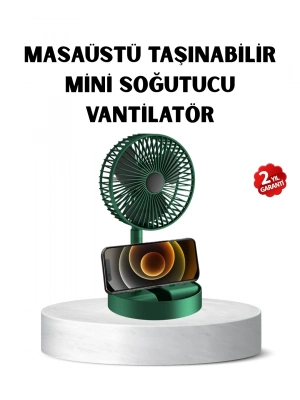 ® Taşınabilir Katlanabilir Mini Fan 3 Kademeli Şarj Edilebilir