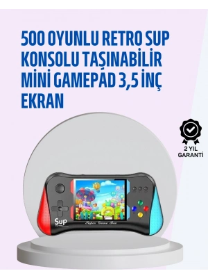 ® Taşınabilir Oyun Konsolu – 3,5 Ekranlı ve 500 Oyunlu