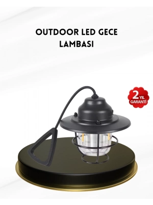 ® Taşınabilir Retro Çam Konisi Kamp Lambası Gece Işığı Su Geçirmez