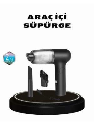 ® Taşınabilir Vakumlu Araç Süpürgesi – Katlanabilir Sap, Yıkanabilir Filtre, 120W Motor