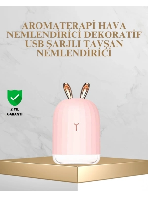 ® Tavşan Kulak Tasarımlı 200 ml USB Aroma Difüzör ve Hava Nemlendirici