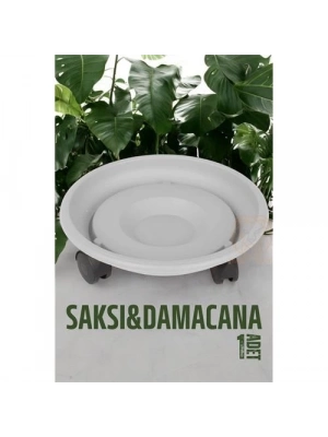 Tekerlekli Saksı Altığı 37 CM BEYAZ 721051