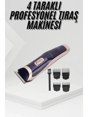 ® Tıraş Makinesi 4 Başlıklı Paslanmaz Çelik Bıçaklı Tüm Saç Tiplerine Uygun