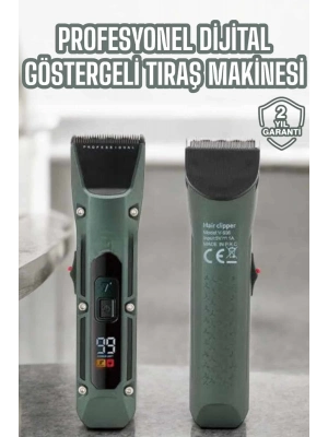 ® Tıraş Makinesi Dijital Göstergeli Turbo Motor Paslanmaz Çelik