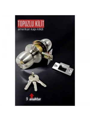 Topuzlu Kilit Amerikan Kapı Kilit Buton Set 426576