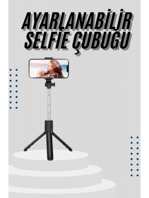 ® Tripod Selfie Çubuğu Bluetooth Kumandalı Kablosuz Led Işıklı
