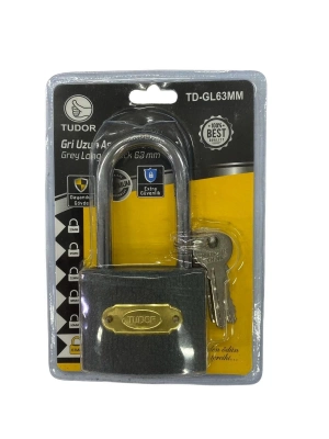 ® Tudor 63 mm Uzun Gri Asma Kilit