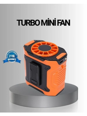 ® Turbo Mini Taşınabilir Fan – 100 Kademeli Dijital Hız Kontrolü ve Type-C Şarj