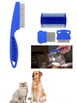 ® Tüy Fırçası Bit Tarağı Seti Evcil Hayvan Tüy Toplayıcı Bit Pire Önleyici Tarak