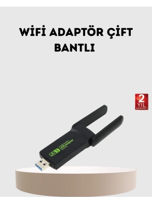 ® Ultratekno Dual Band WiFi Adaptör – 1200 Mbps, USB 3.0, Çift Antenli, Geniş Kapsama Alanı ve Yüksek Hız