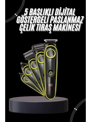 ® Unısex Çok Fonksiyonlu Bakım Seti Led Göstergeli Tıraş Makinesi Saç Sakal Vücut