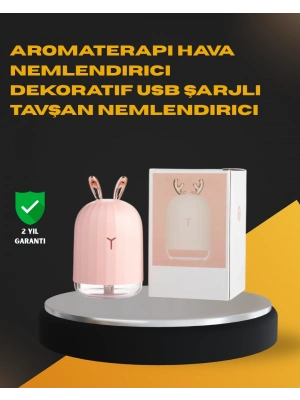 ® USB Bağlantılı Sessiz Çalışan LED Işıklı Nemlendirici Difüzör 200 ml