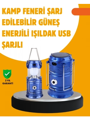 ® USB Şarjlı Çok Fonksiyonlu Kamp Feneri – Taşınabilir ve Dayanıklı