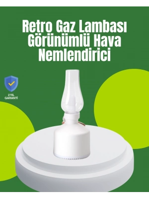 ® USB Şarjlı Retro Gaz Lambası Hava Nemlendirici Led Atmosfer Işıklı