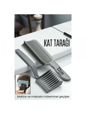 ® Uzun Kat Tarağı Kavisli Kontur Geçiş Kat Kesim Kesim Tarağı 2 li SET Kuaför Berber