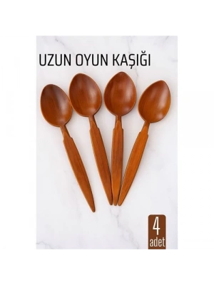 ® Uzun Oyun Kaşığı Halk Oyunu Kaşığı - Kına Kaşığı Uzun Saplı Zeybek Oyun Kaşığı 4 ADET
