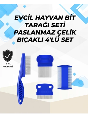® Uzun ve Kısa Tüylü Hayvanlara Özel Bit Tarağı ve Tüy Temizleme Seti