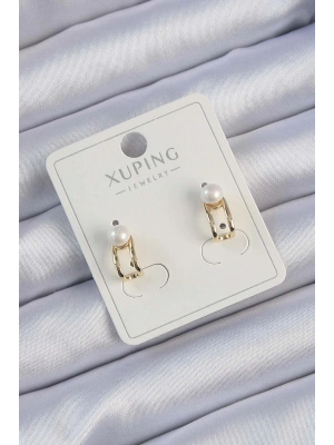 ® Xuping Gold Renk İnci Taşlı Halka Küpe