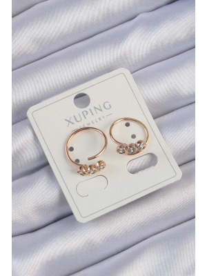 ® Xuping Rose Renk Zirkon Taşlı Su Yolu Küpe