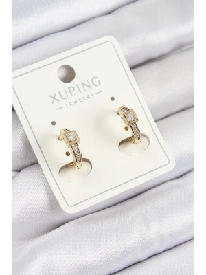 ® Xuping Zirkon Taşlı Kemer Model Gold Renk Kadın Küpe