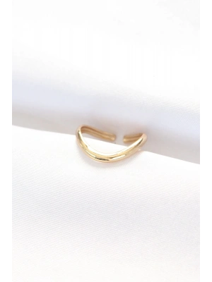 ® Yassı Gold Renk Ayarlanabilir Yüzük