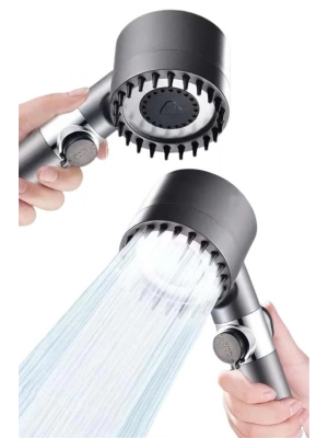 ® Yeni Nesil Duş Başlığı Paslanmaz Çelik Masaj Etkili Ergonomik Tasarım Su Basınçlı