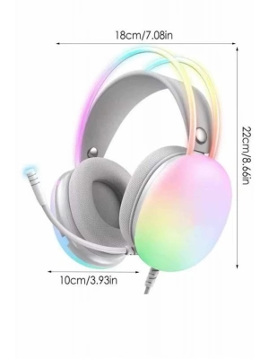 ® Yeni Nesil Kulak Üstü Kablosuz Uzun Ömürlü RGB Işıklı Bluetooth Kulaklık