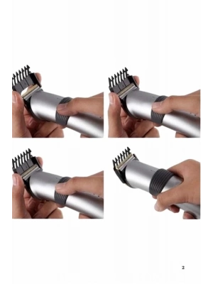 ® Yeni Nesil Profesyonel Şarjlı Saç Sakal Tıraş Makinesi Ayarlanabilir 4 Taraklı