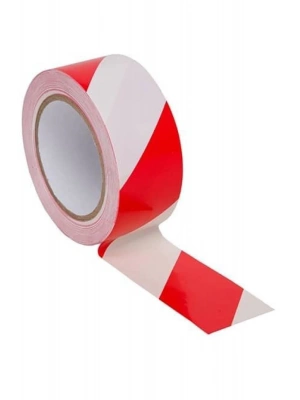 ® Yer İşaretleme Bandı Kırmızı Beyaz 50 mm 30 Metre