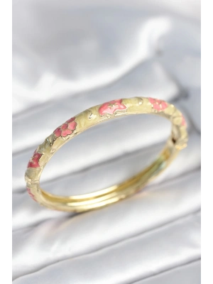 ® Yeşil Krem Renk Detaylı Mineli Kelepçe