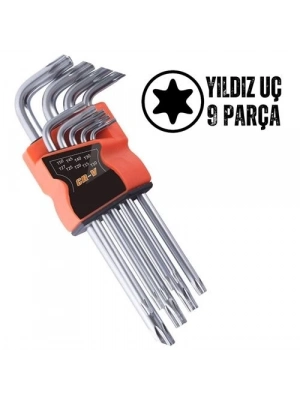 ® Yıldız Torx Combination 9 Parça Alyan Seti