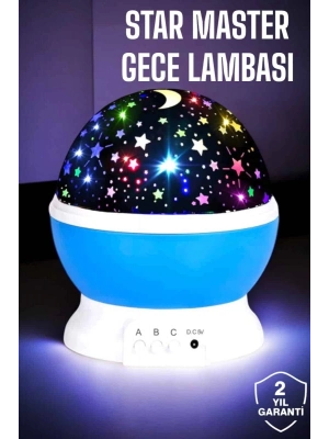 ® Yıldızlı Gökyüzü Projeksiyon Gece Lambası Hareketli Işık Şovu